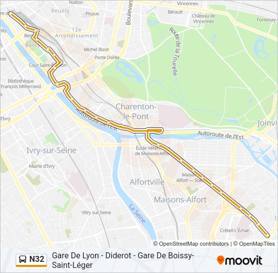 N32 Bus Line Map