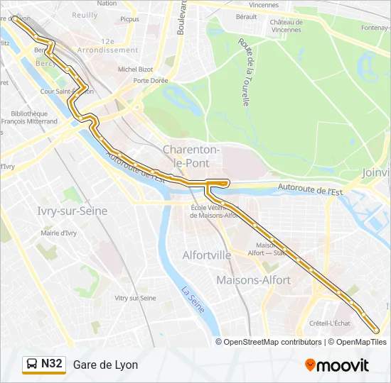 N32 Bus Line Map