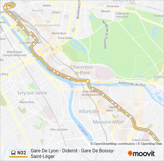 N32 Bus Line Map