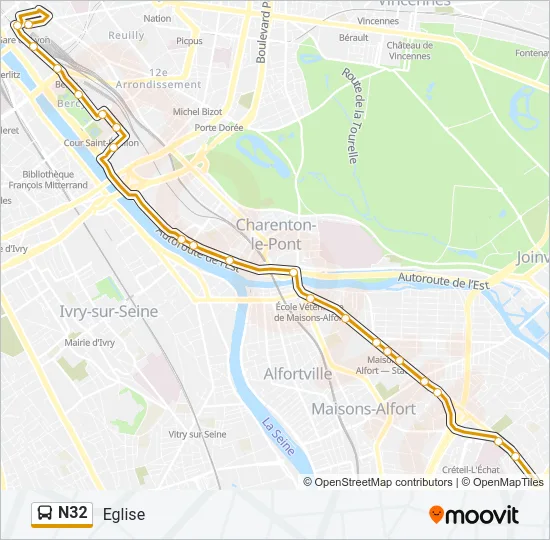 N32 Bus Line Map