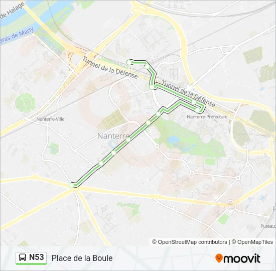 N53 Bus Line Map