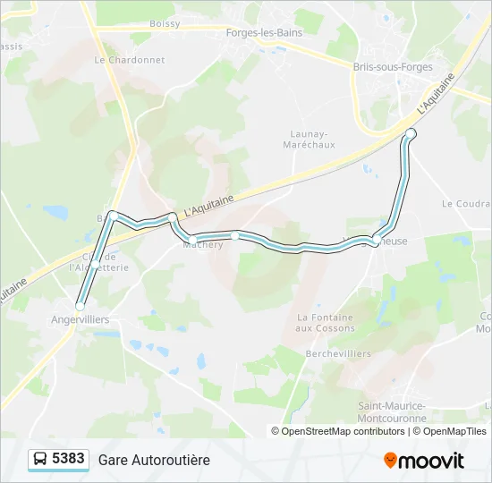5383 Bus Line Map