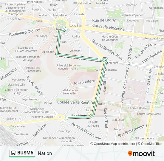 BUSM6 Bus Line Map