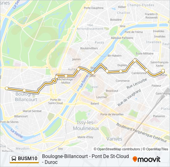 BUSM10 Bus Line Map