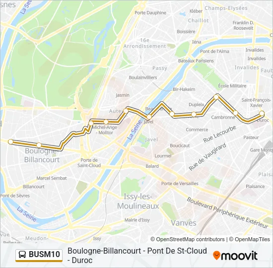 BUSM10 Bus Line Map