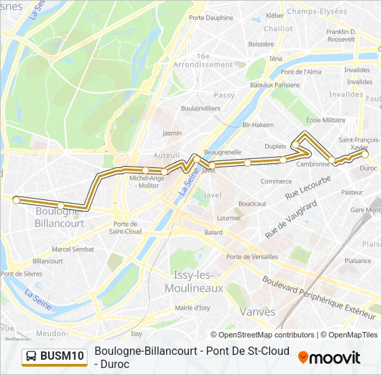 BUSM10 Bus Line Map