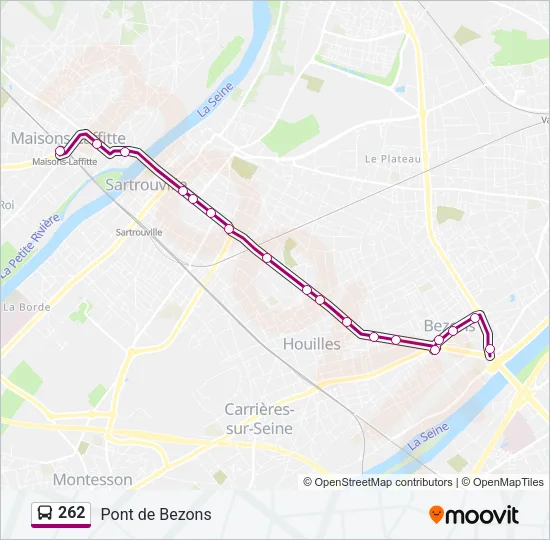 262 Bus Line Map