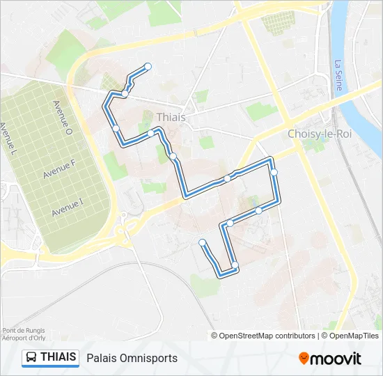 THIAIS Bus Line Map