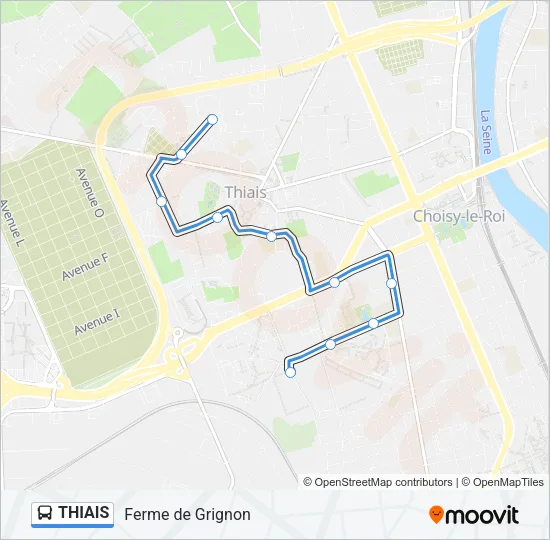 THIAIS Bus Line Map