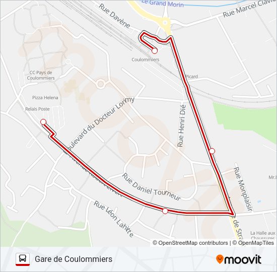A (2401) Bus Line Map