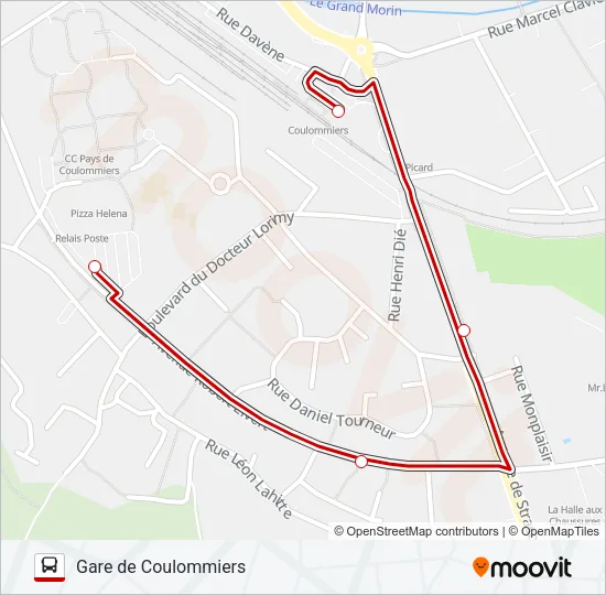A (2401) Bus Line Map