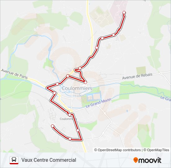 A (2401) Bus Line Map