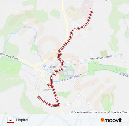 A (2401) Bus Line Map