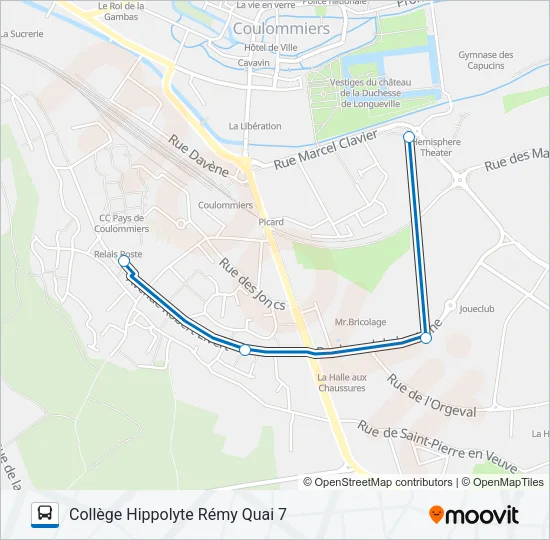 B (2402) Bus Line Map