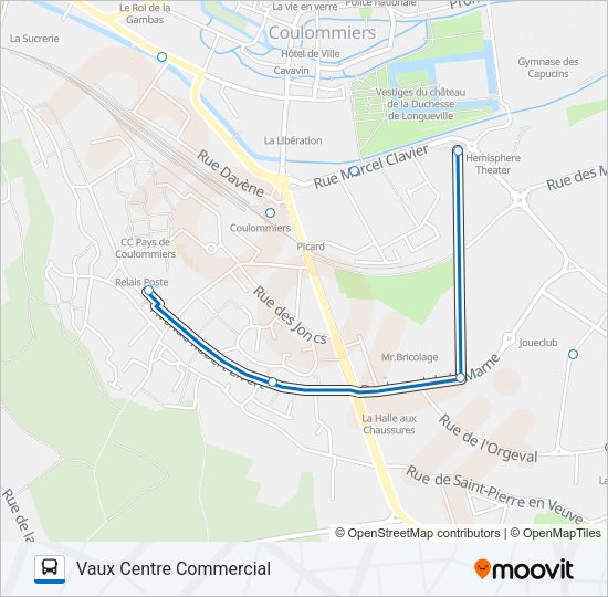 B (2402) Bus Line Map