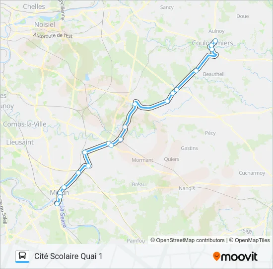 01E(7701) Bus Line Map