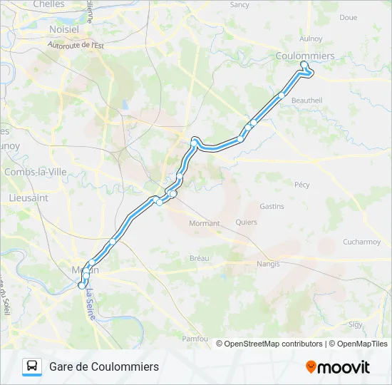 01E(7701) Bus Line Map
