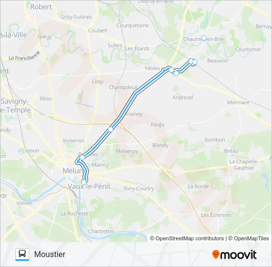 01E(7701) Bus Line Map