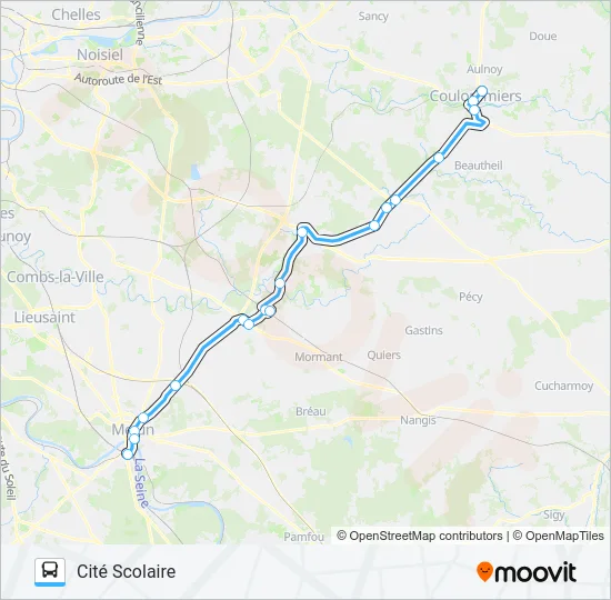 01E(7701) Bus Line Map