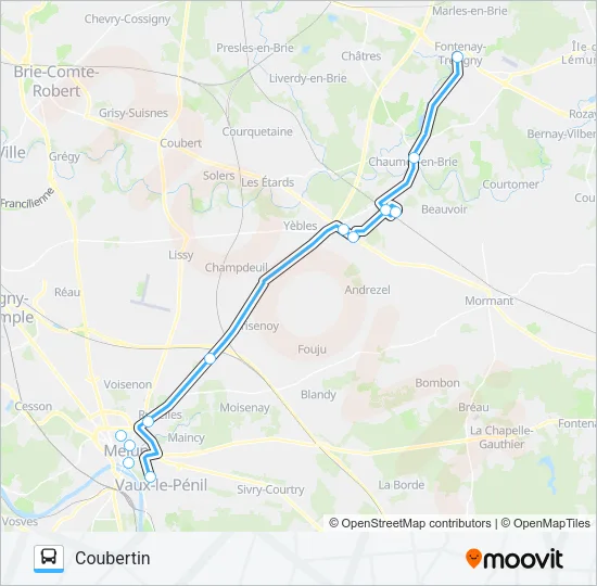 01E(7701) Bus Line Map
