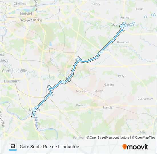 01E(7701) Bus Line Map