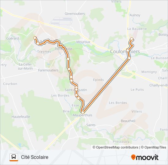 02B(2451) Bus Line Map