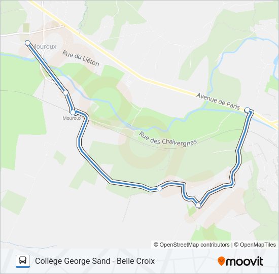 12B(2461) Bus Line Map