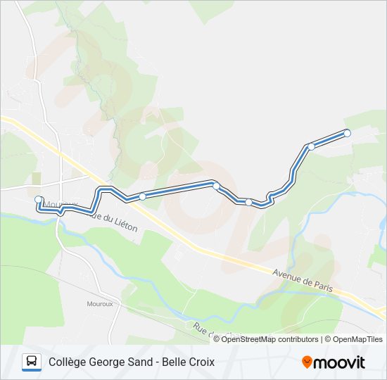 12B(2461) Bus Line Map