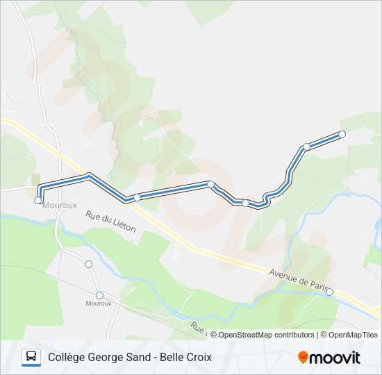 12B(2461) Bus Line Map