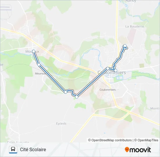 Plan de la ligne 12C(2462) de bus