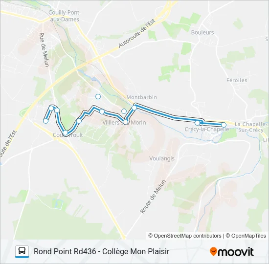 Plan de la ligne 13A(2416) de bus
