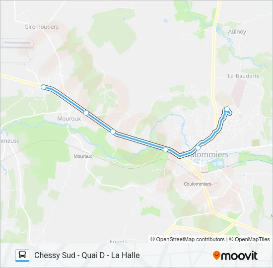 17E(7717) Bus Line Map