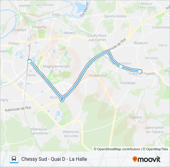 17E(7717) Bus Line Map
