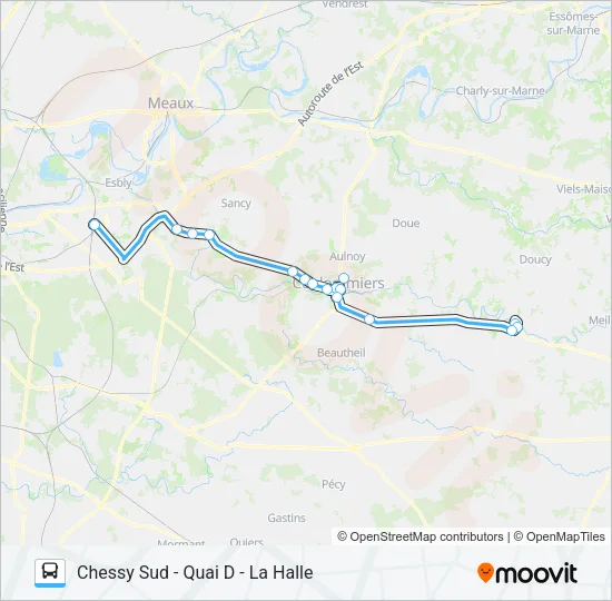 17E(7717) Bus Line Map