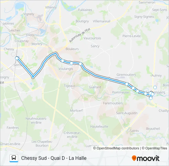 17E(7717) Bus Line Map
