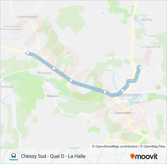 17E(7717) Bus Line Map