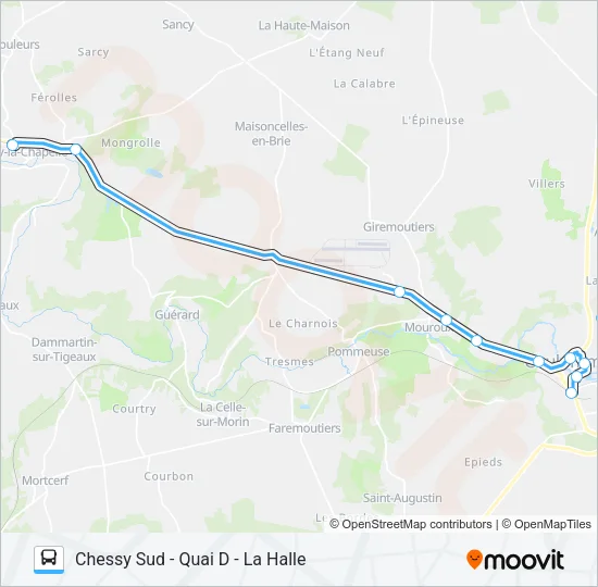 17E(7717) Bus Line Map