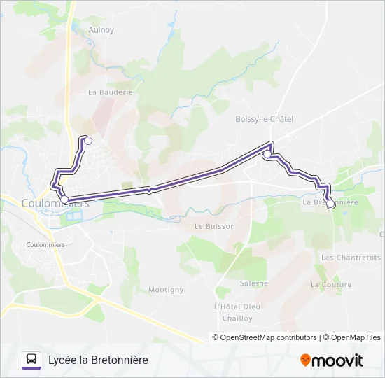 25 (2463) Bus Line Map