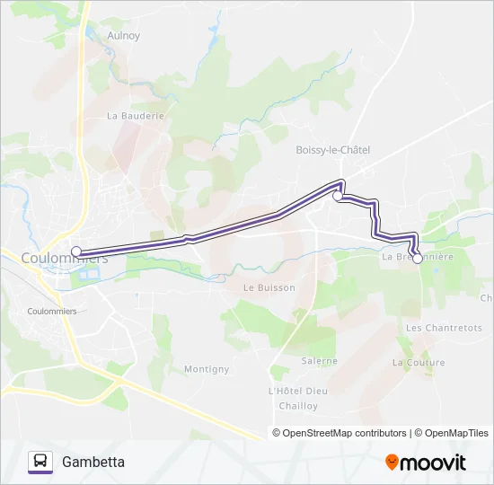 25 (2463) Bus Line Map