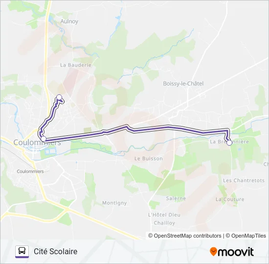 25 (2463) Bus Line Map