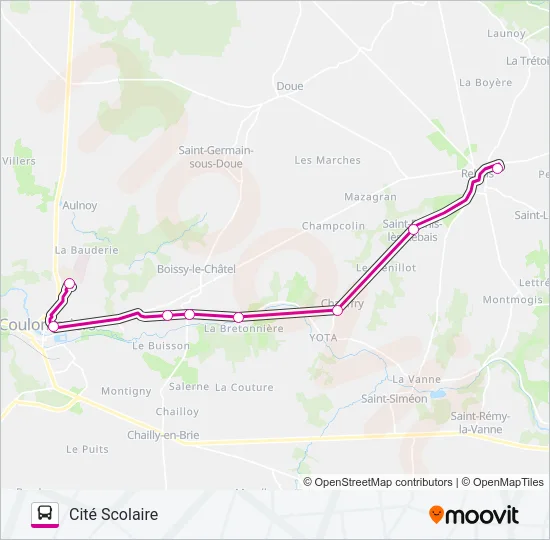 27 (2465) Bus Line Map