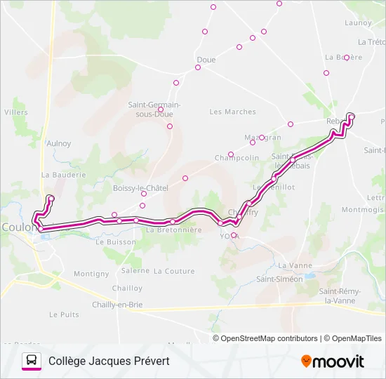 27 (2465) Bus Line Map