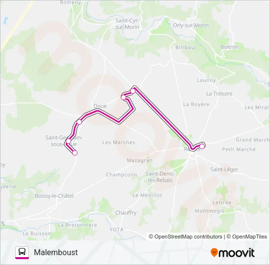 27 (2465) Bus Line Map