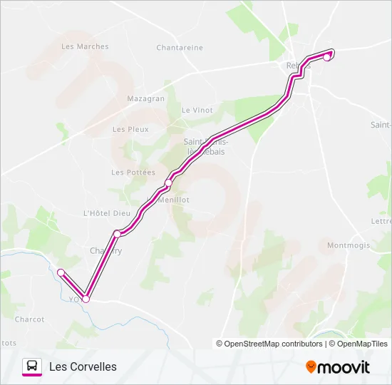 27 (2465) Bus Line Map
