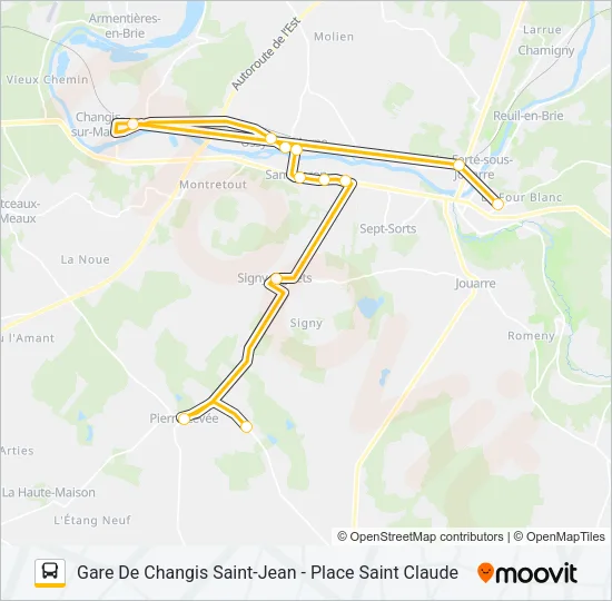 35 (2422) Bus Line Map