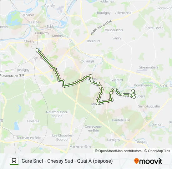 38 (2423) Bus Line Map