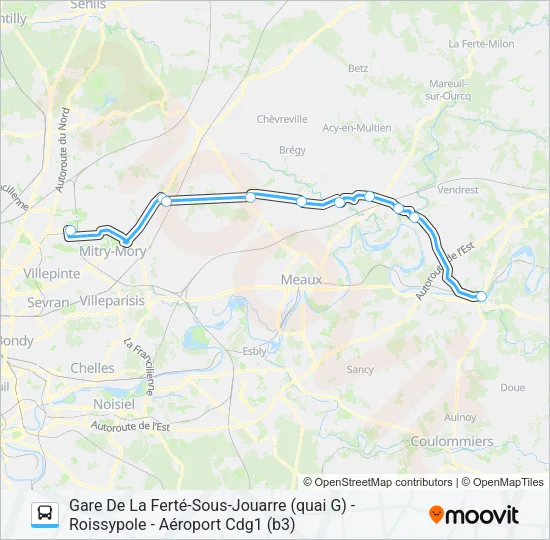 67E(7708) Bus Line Map
