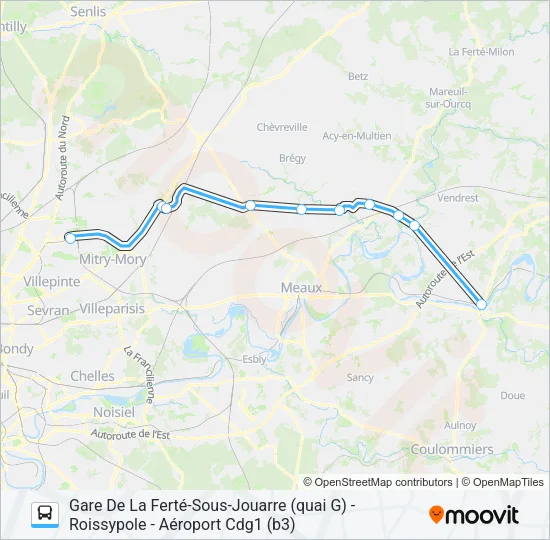 67E(7708) Bus Line Map