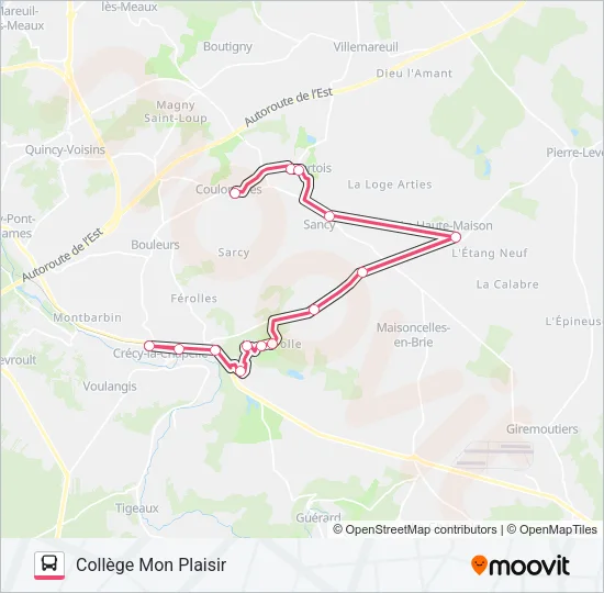 71 (2475) Bus Line Map