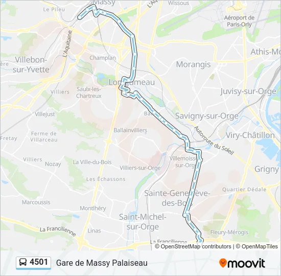 4501 Bus Line Map